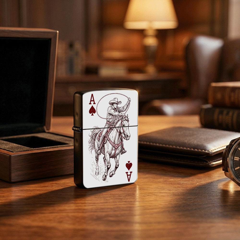 Flip Top Lighter Cowboy Rodeo  - đánh giá và giá Vintage Collectible Playing Cards