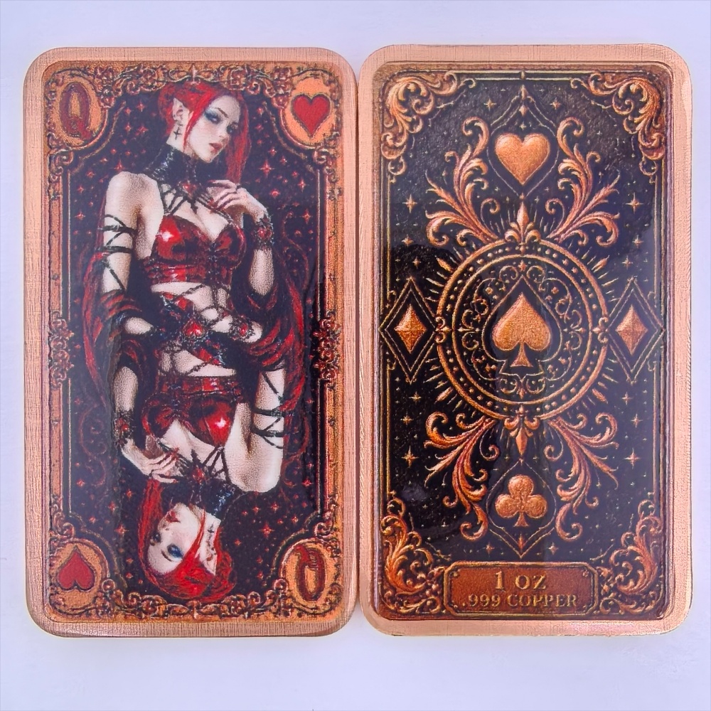 1oz .999 Fine Copper Bar Poker - đánh giá và giá Vintage Collectible Playing Cards