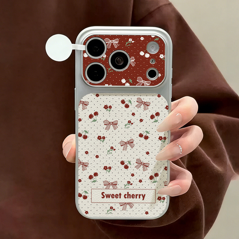 Sweet Cherry Bow Leather Phone - đánh giá và giá Camera Leather Case