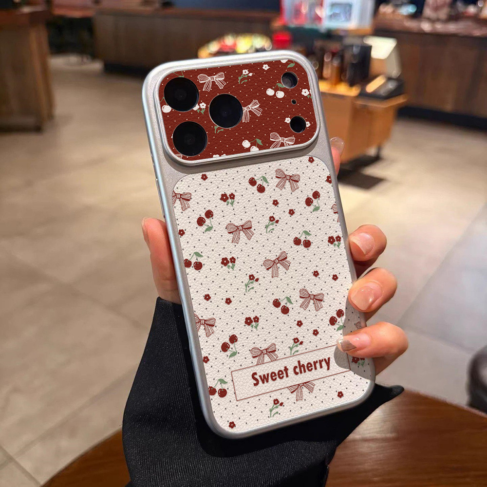 Sweet Cherry Bow Leather Phone - đánh giá và giá Camera Leather Case