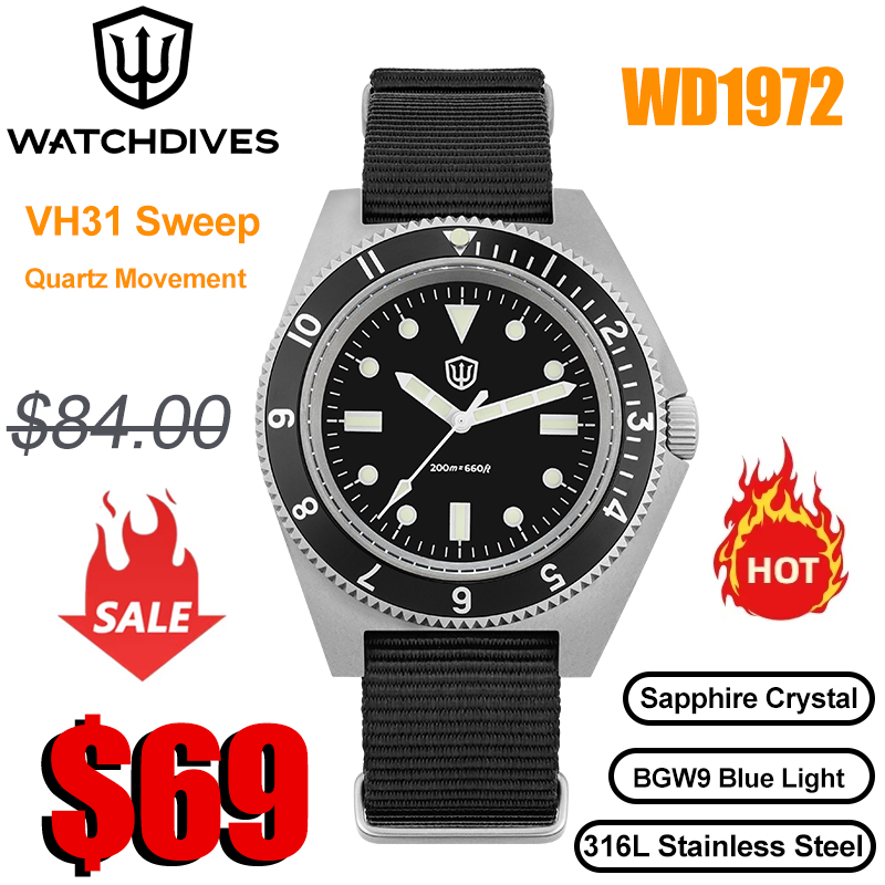 Watchdives WD1972 Quartz Watch - đánh giá và giá Vintage Watch Collecting